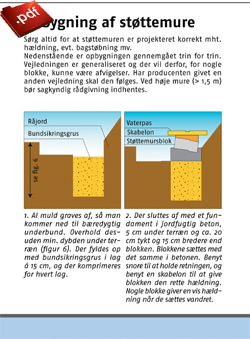 Opbygning af støttemure