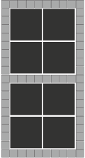 40x40 sorte betonfliser og hollændersten 