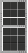 40x40 sorte terrassefliser og hollændersten til terrassen