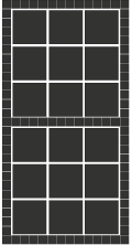 Sort/sort modul 40 3x3 rådhusbelægning