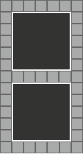 50x50 sorte betonfliser og hollændersten til terrassen