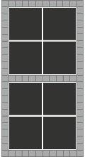 50x50 sorte fliser og hollændersten til terrassen