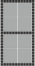 50x50 betonfliser og sorte hollændersten 