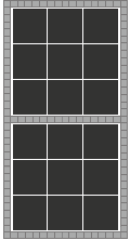 50x50 sorte fliser og hollændersten 