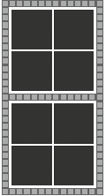 60x60 sorte betonfliser og hollændersten 