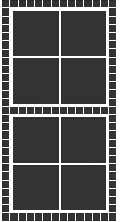 Sorte havefliser og sorte kopsten i 2x2 modul 60