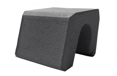 Støttemur af sort Scan støttemursten Have materialer i sort beton